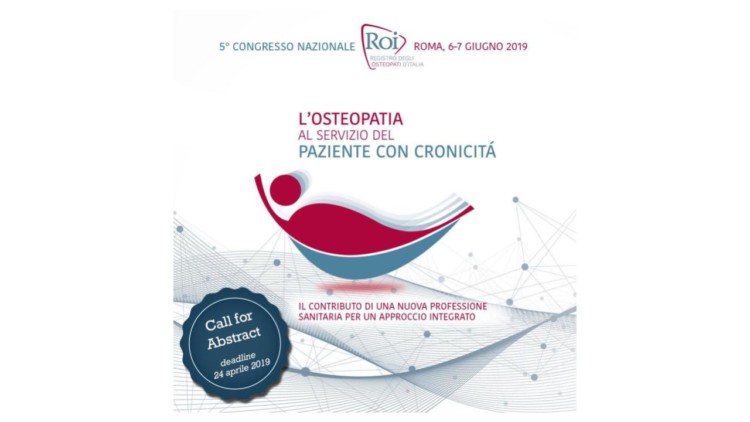 5° Congresso nazionale del ROI: “L’osteopatia al servizio del paziente con cronicità” – Il contributo di una nuova professione sanitaria per un approccio integrato