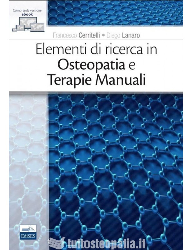 Copertina libro Elementi di ricerca in osteopatia e tecniche manuali di Francesco Cerritelli