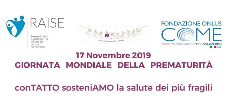“Trattamenti osteopatici solidali” in tutta Italia in occasione della Giornata Mondiale del Prematuro il 17 novembre