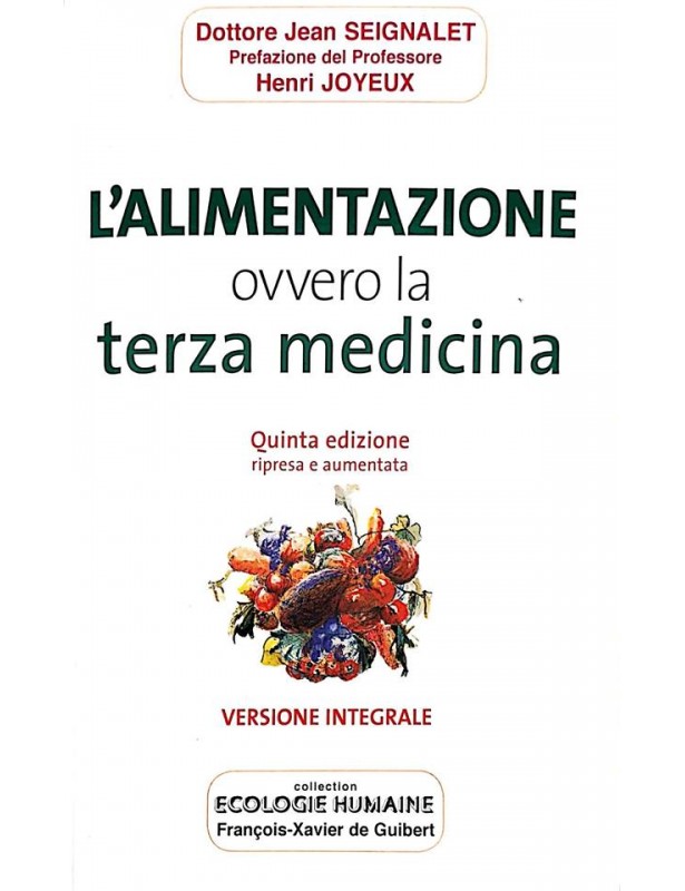 Copertina libro L’alimentazione ovvero la terza medicina di Adriana Tuttosteopatia