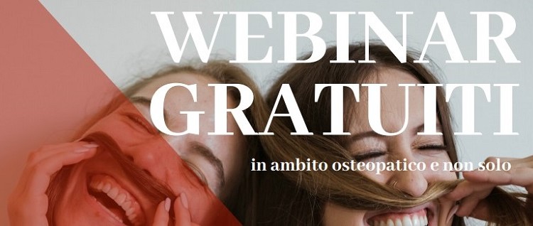 Webinar gratuiti SOMA su argomenti in ambito osteopatico e non solo: al via lunedì 27 aprile