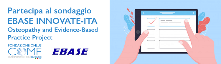 COME Collaboration lancia EBASE, progetto di ricerca sulla capacità e le opinioni degli osteopati sull’uso dell’Evidence-Based Practice