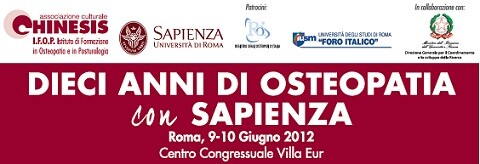 “Dieci anni di osteopatia con Sapienza”, entro l’8 maggio iscrizione gratis per studenti scuole R.O.I.